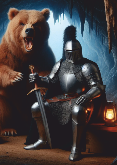 sitzender Ritter