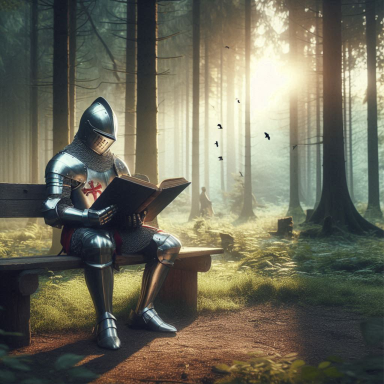 Ritter mit Buch